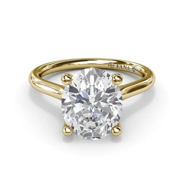 14K Yellow Gold Hidden Halo Solitaire Mounting Image 2 Moore Jewelers Laredo, TX
