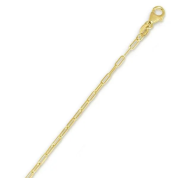 14K Yellow Gold Paperclip Link Anklet Moore Jewelers Laredo, TX