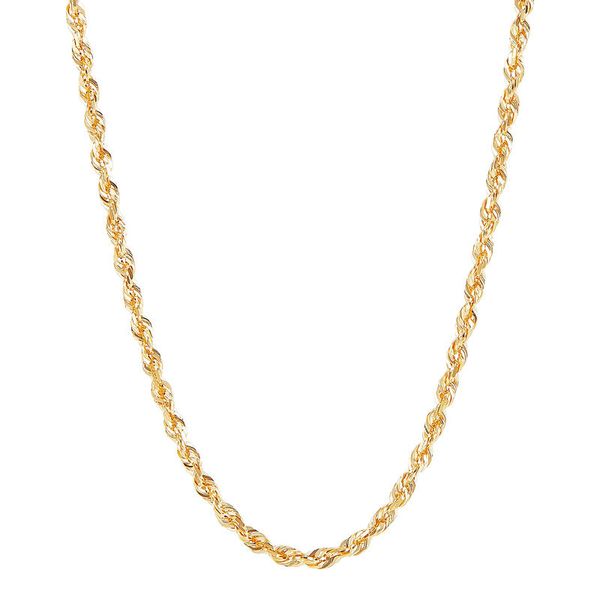 14K Yellow Gold Diamond Cut Solid Rope Chain, 18in. Moore Jewelers Laredo, TX