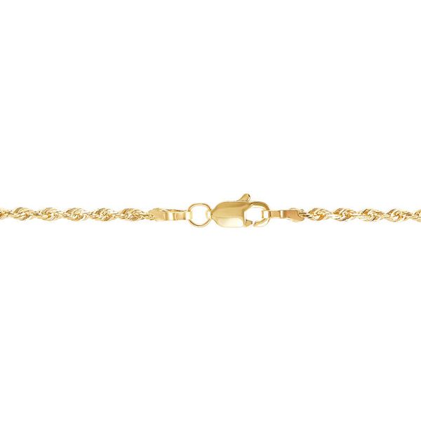 14K Yellow Gold Diamond Cut Solid Rope Chain, 20in. Image 2 Moore Jewelers Laredo, TX
