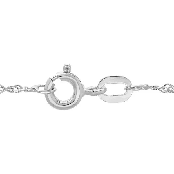 14K White Gold Solid Singapore Chain, 16in. Image 2 Moore Jewelers Laredo, TX