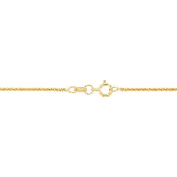 14K Yellow Gold Solid Twist Criss Cross Chain, 18in. Image 2 Moore Jewelers Laredo, TX