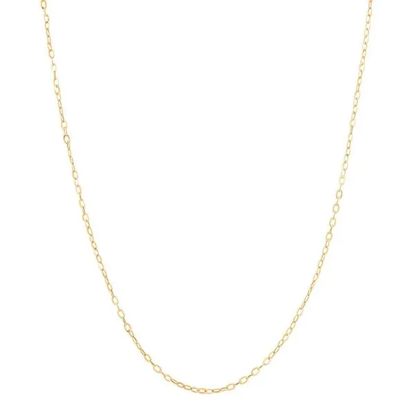 14K Yellow Gold Flat Rolo Chain, 18in. Moore Jewelers Laredo, TX