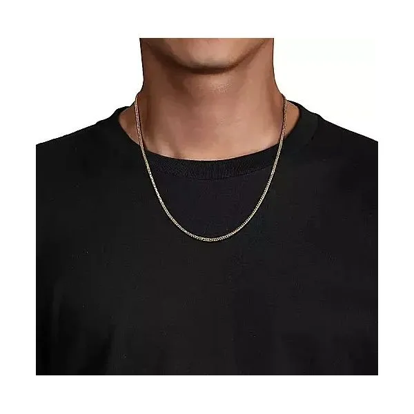 14K Yellow Gold Satin Wheat Chain Image 2 Moore Jewelers Laredo, TX