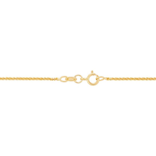 14K Yellow Gold Solid Twist Criss Cross Chain, 18in. Image 2 Moore Jewelers Laredo, TX