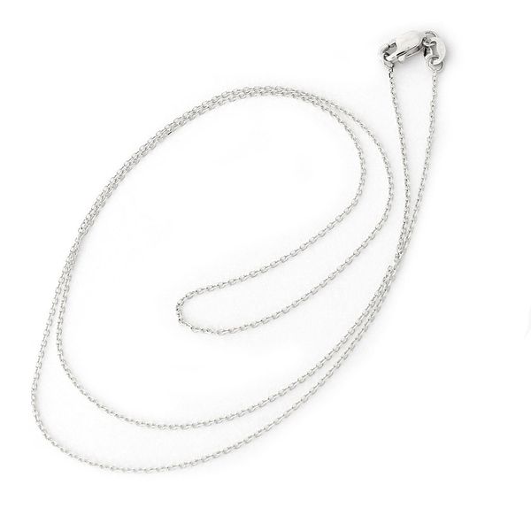 14K White Gold Cable link Chain Moore Jewelers Laredo, TX