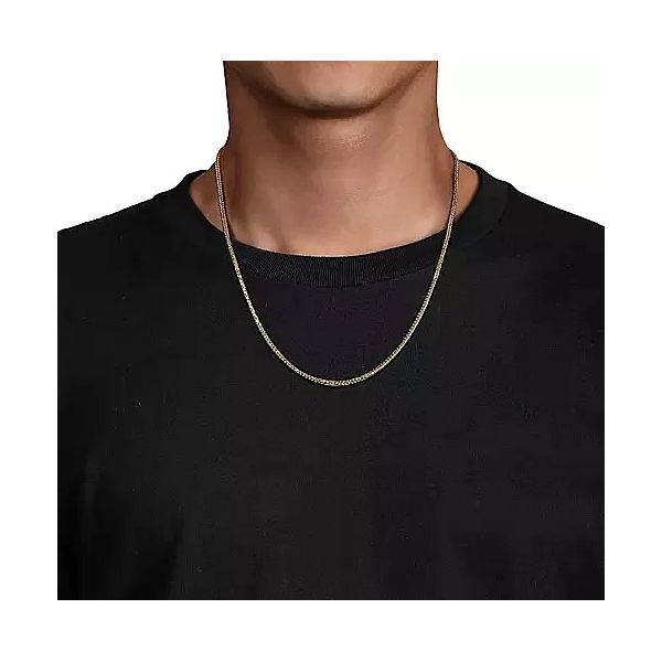 14K Yellow Gold Satin Wheat Chain Image 2 Moore Jewelers Laredo, TX
