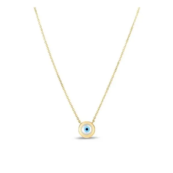 14K Yellow Gold Mother Of Pearl Eye Necklace Moore Jewelers Laredo, TX