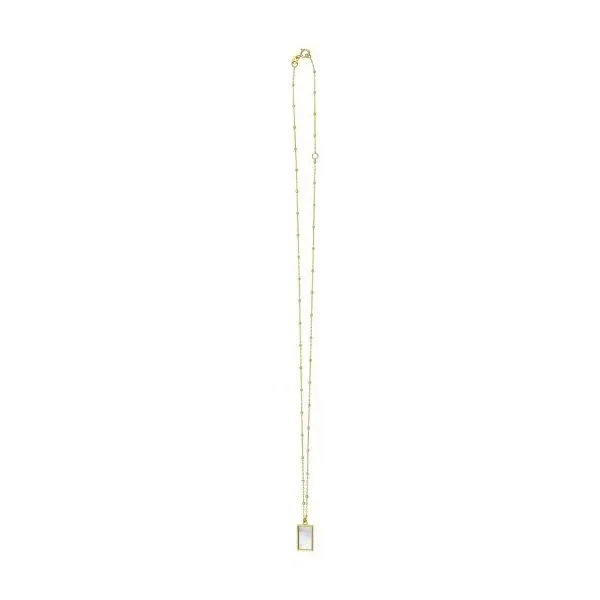 14K Yellow Gold Mother of Pearl Pendant Necklace Image 2 Moore Jewelers Laredo, TX
