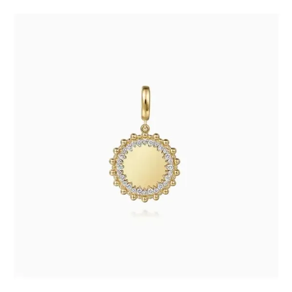 14K Yellow Gold Medallion Charm Pendant Moore Jewelers Laredo, TX