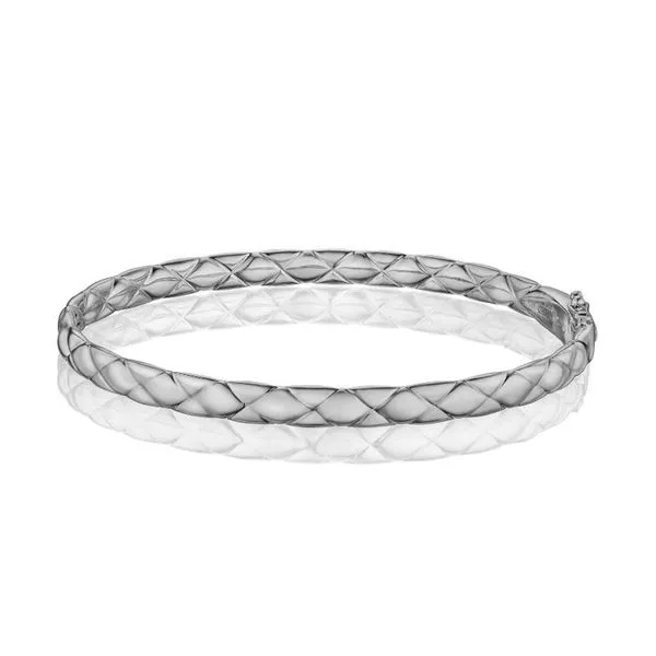 14K White Gold Bangle Bracelet Moore Jewelers Laredo, TX