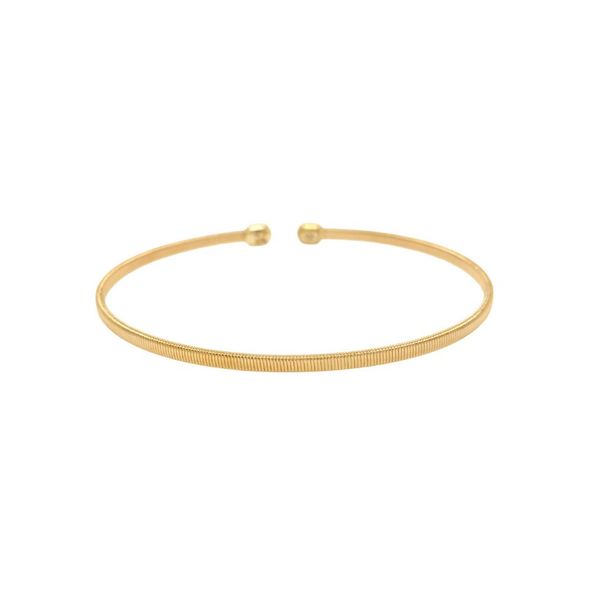 14K Yellow Gold Corelli Cuff Bangle Moore Jewelers Laredo, TX