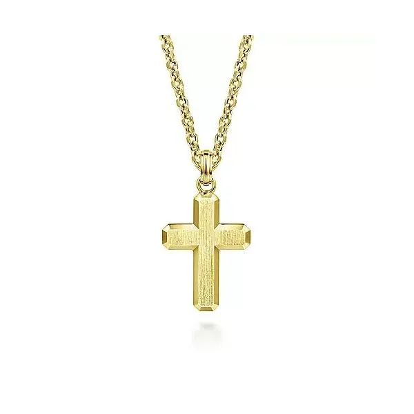 14K Yellow Gold Cross Pendant Image 2 Moore Jewelers Laredo, TX