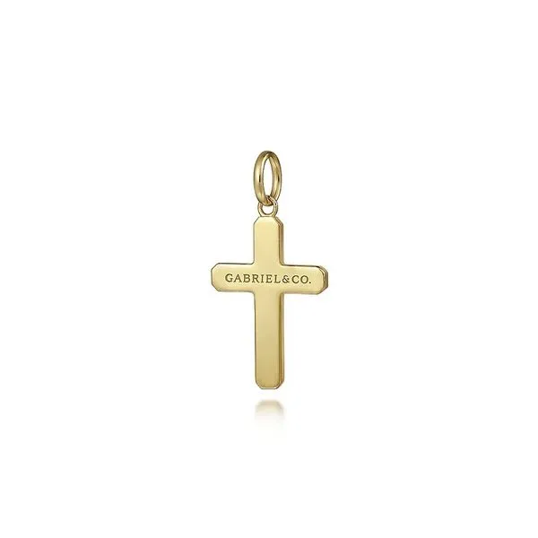 14K Yellow Gold Cross Pendant Image 2 Moore Jewelers Laredo, TX