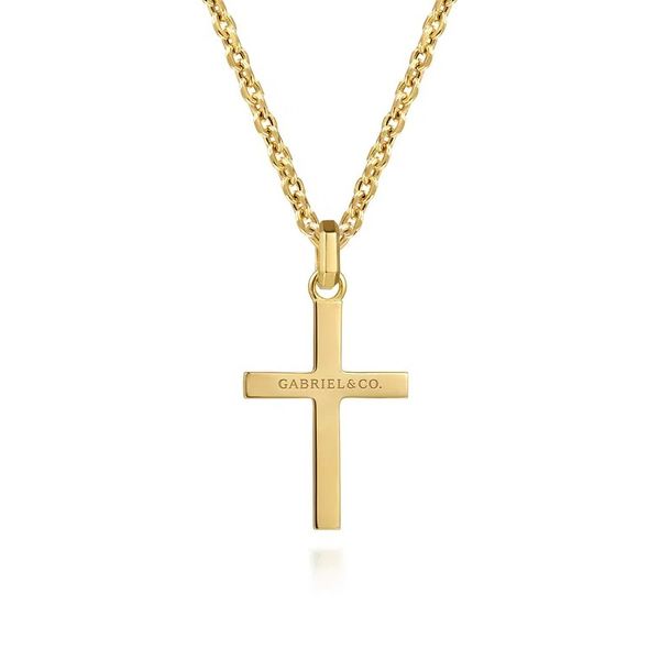 Gold Cross Pendant Image 2 Moore Jewelers Laredo, TX