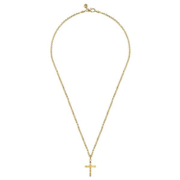Gold Cross Pendant Image 3 Moore Jewelers Laredo, TX