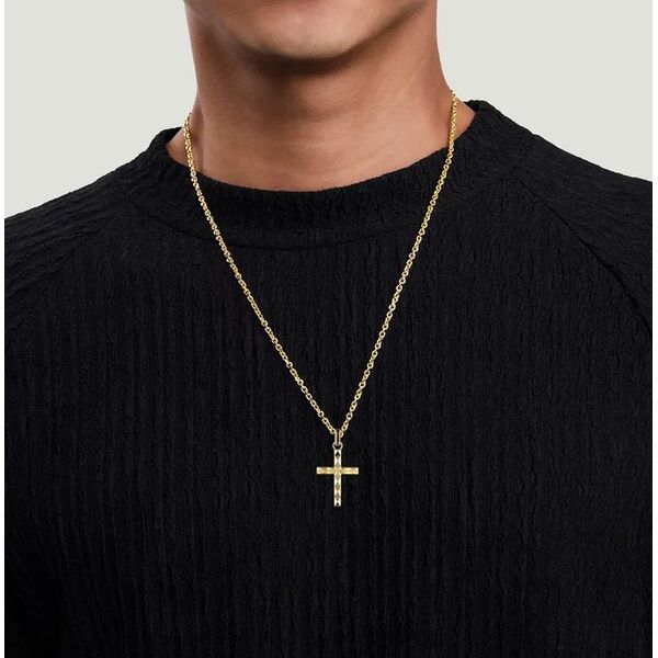 Gold Cross Pendant Image 4 Moore Jewelers Laredo, TX
