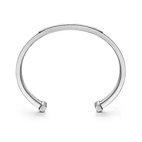 Sterling Silver Leather Cuff Bracelet Image 2 Moore Jewelers Laredo, TX