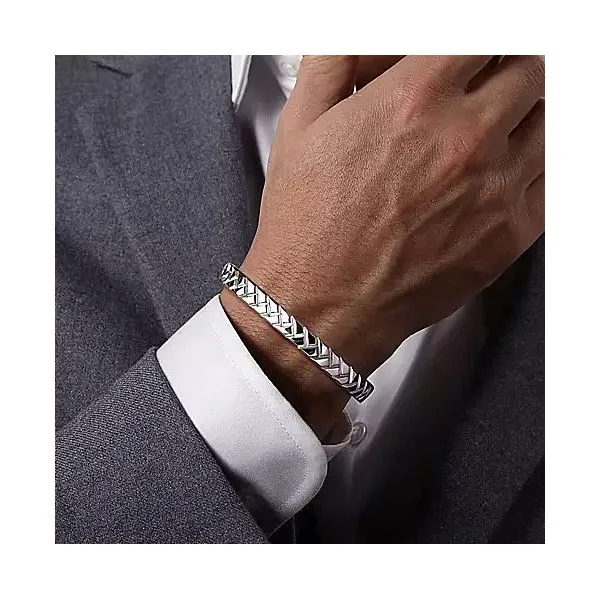 Sterling Silver Cuff Bangle Image 3 Moore Jewelers Laredo, TX