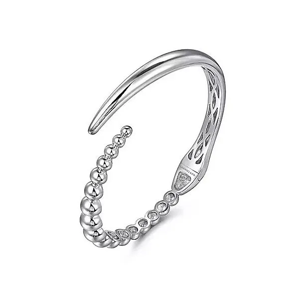 Sterling Silver Bypass Bangle Image 2 Moore Jewelers Laredo, TX