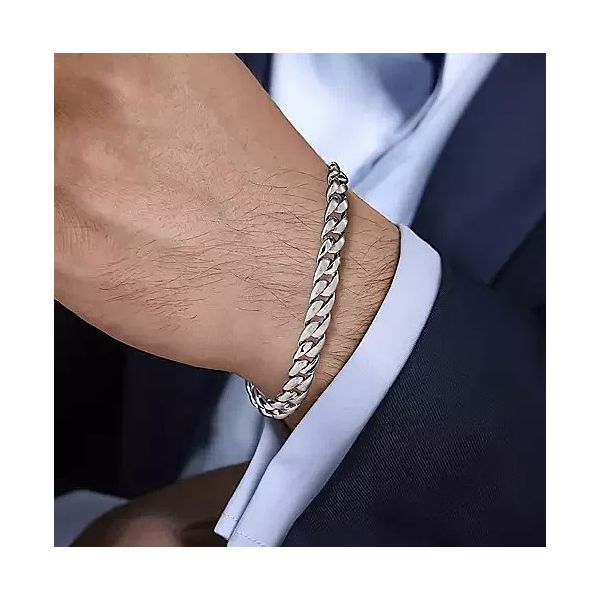 Sterling Silver Cuban Link Bracelet Image 3 Moore Jewelers Laredo, TX