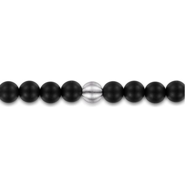 Black Titanium Sandblast Beaded Bracelet Image 2 Moore Jewelers Laredo, TX