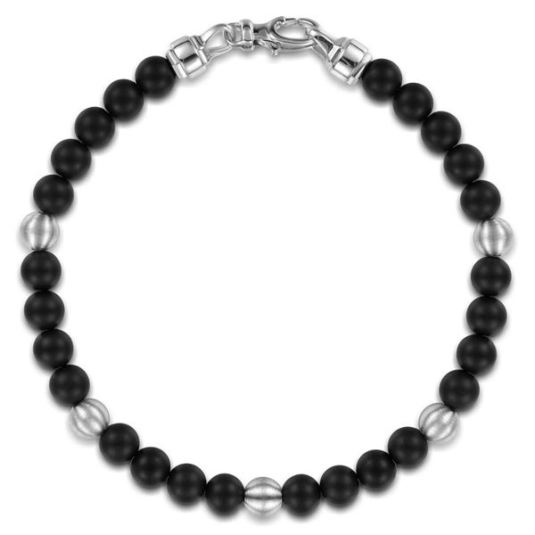 Black Titanium Sandblast Beaded Bracelet Moore Jewelers Laredo, TX