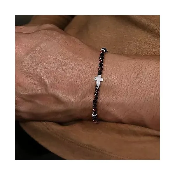 Sterling Silver Cross Bracelet Image 3 Moore Jewelers Laredo, TX