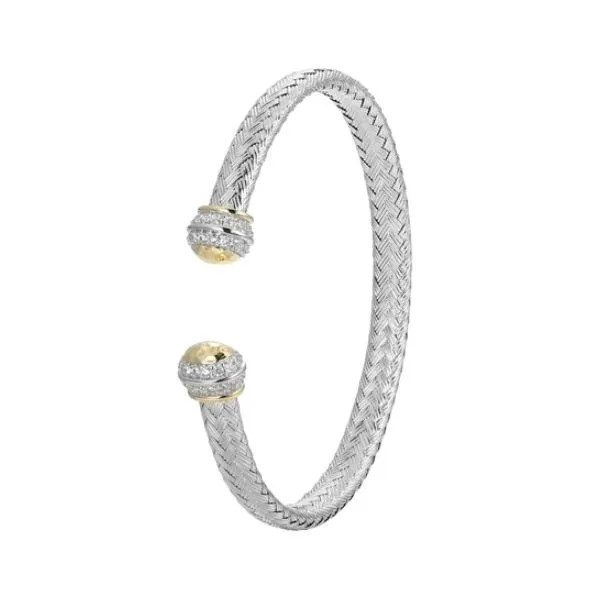 Sterling Silver Cuff Bracelet With CZs Moore Jewelers Laredo, TX