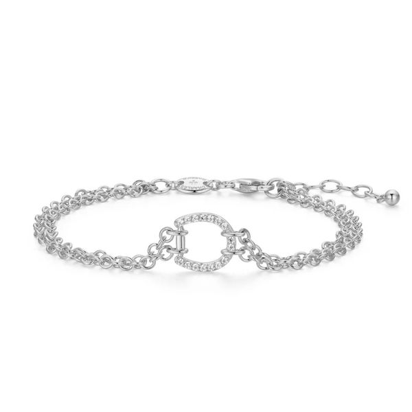 Sterling Silver Equestra Double Chain Bracelet Moore Jewelers Laredo, TX