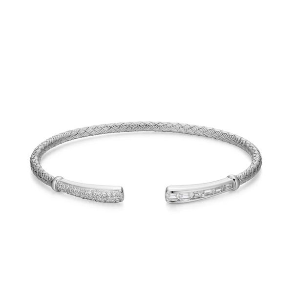 Sterling Silver Mesh Open Cuff Bangle Moore Jewelers Laredo, TX