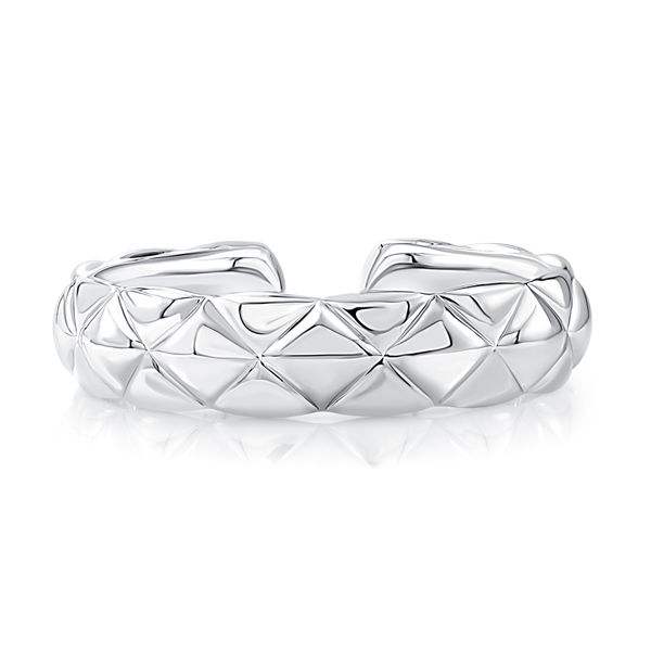 Sterling Silver Diamond Cuff Bracelet Image 2 Moore Jewelers Laredo, TX