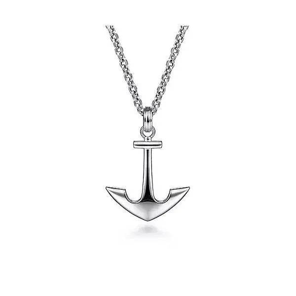 Sterling Silver Anchor Pendant Image 2 Moore Jewelers Laredo, TX