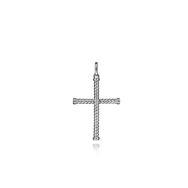 Sterling Silver Twisted Rope Cross Pendant Moore Jewelers Laredo, TX