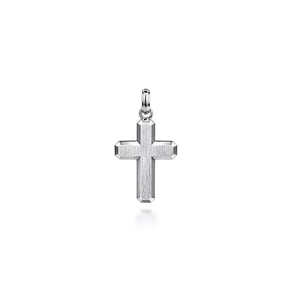 Sterling Silver Brushed Cross Pendant Moore Jewelers Laredo, TX