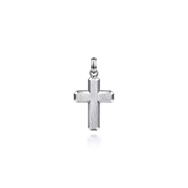 Sterling Silver Brushed Cross Pendant Moore Jewelers Laredo, TX