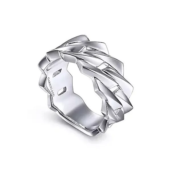 Sterling Silver Chain Link Band Image 2 Moore Jewelers Laredo, TX