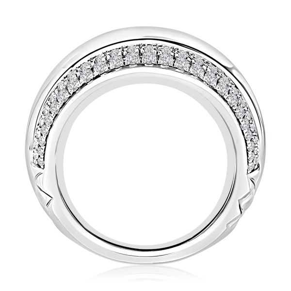 Sterling Silver Quilted Domed Diamond Fashion Ring Image 3 Moore Jewelers Laredo, TX
