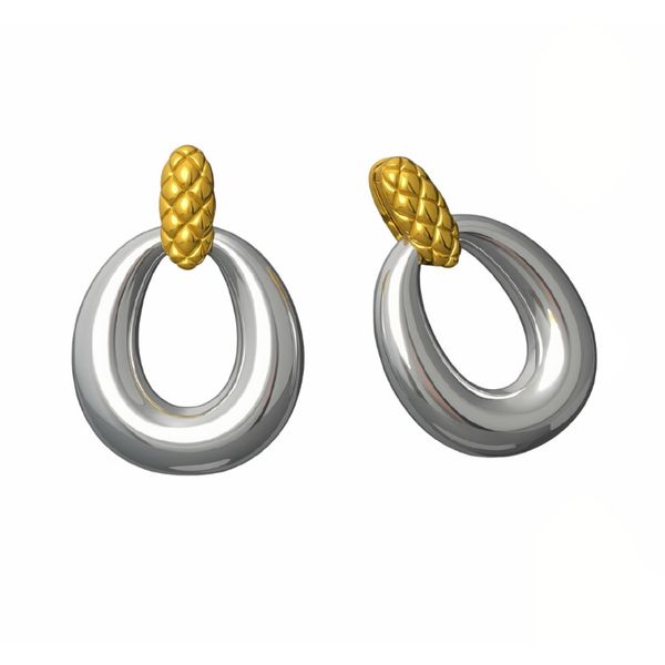 Sterling Silver & 14K Gold Drop Earrings Moore Jewelers Laredo, TX
