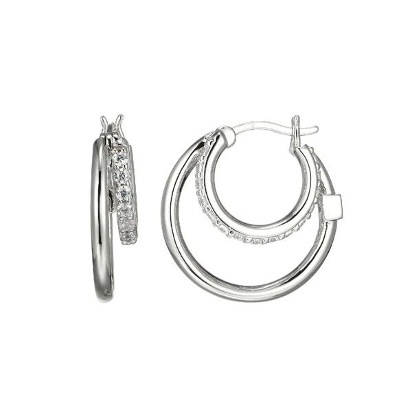 Sterling Silver Double Hoop Earrings Moore Jewelers Laredo, TX