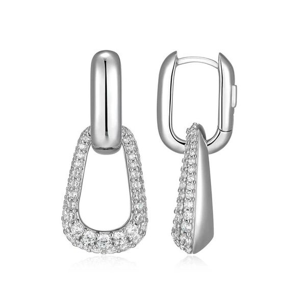 Sterling Silver Drop Link Earrings Image 2 Moore Jewelers Laredo, TX