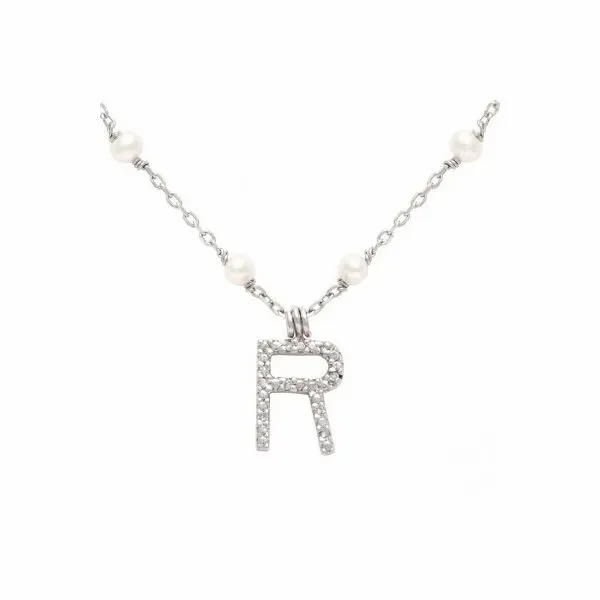 Sterling Silver Necklace With Letter 