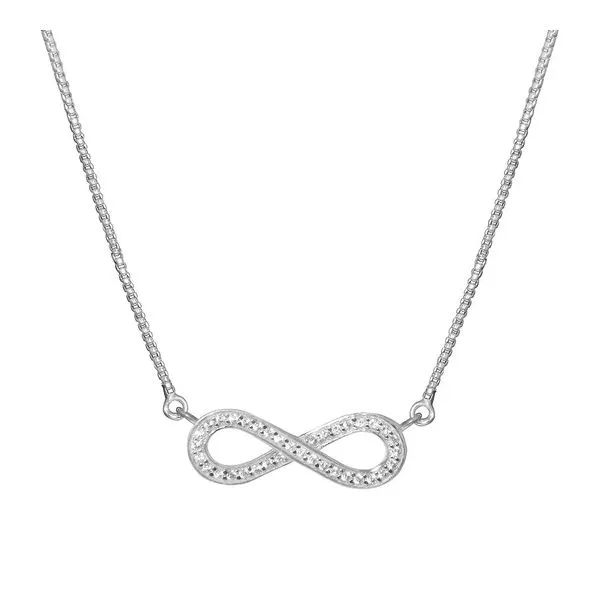 Sterling Silver Infinity Necklace With CZs Moore Jewelers Laredo, TX