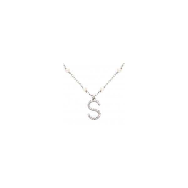Sterling Silver Necklace With Letter 