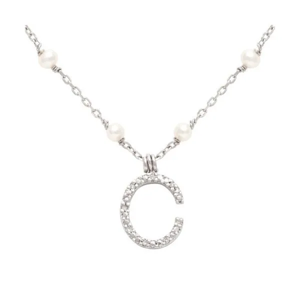 Sterling Silver Necklace With Letter 