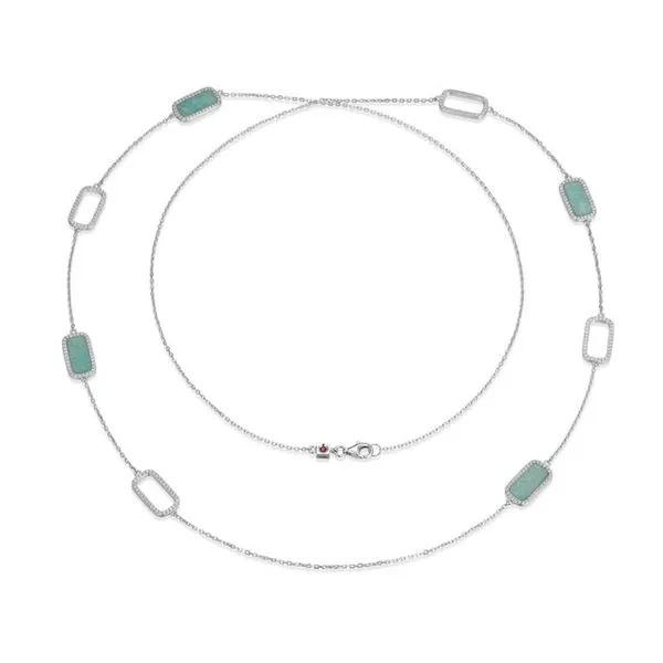 Sterling Silver Station Necklace Image 2 Moore Jewelers Laredo, TX
