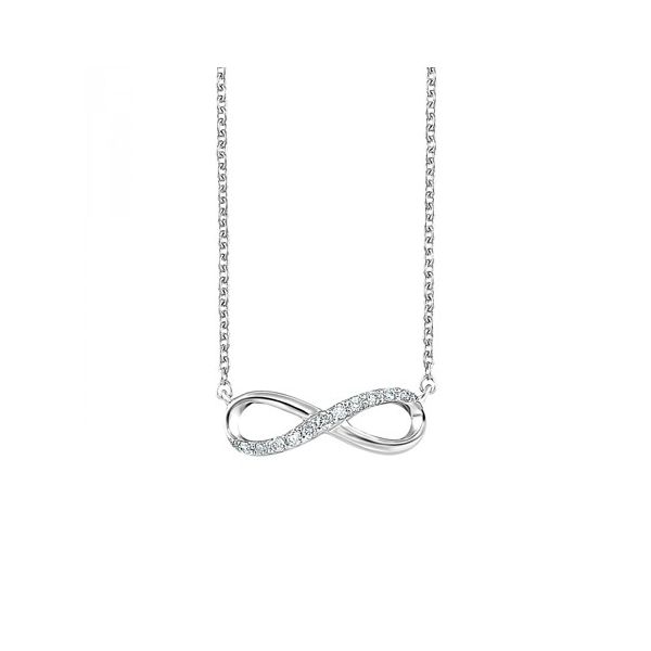 Sterling Silver Infinity Diamond Necklace Moore Jewelers Laredo, TX
