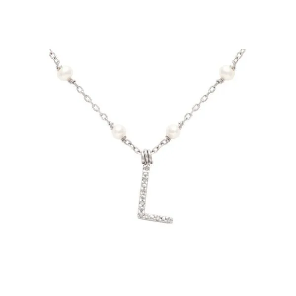 Sterling Silver Necklace With Letter 