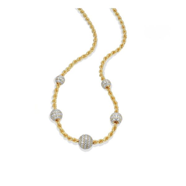 Sterling Silver Station Necklace Image 2 Moore Jewelers Laredo, TX