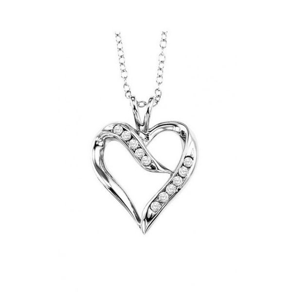 Sterling Silver Open Heart Necklace Moore Jewelers Laredo, TX